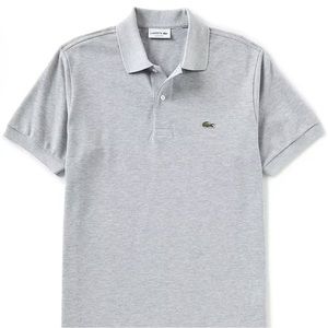 Lacoste - Classic Short Sleeve Signature Gray Polo Shirt